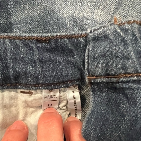 Loft Outlet High Rise Wide Leg Jeans w/Button Fly - Picture 4 of 5